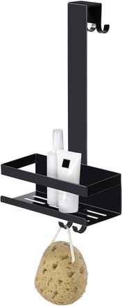 OEM Elegante Y Resistente Organizador De Ducha Bribano Uno En Negro Mate, Dimensiones 23 X 44,5 X 18 Cm