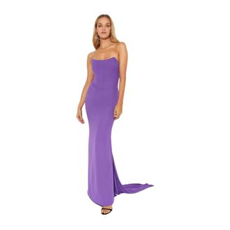 Giuseppe Di Morabito Gowns, female, Purple, Size: XS Rosella Strapless Maxi Dress