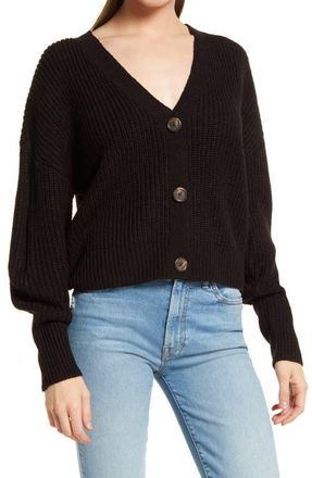 Vero Moda Lea Cardigan in Black at Nordstrom, Size X-Small
