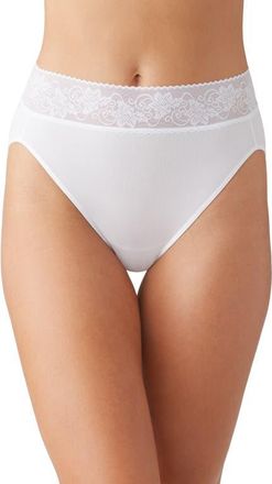 Wacoal Comfort Touch High Leg Briefs in White at Nordstrom, Size Xx-Large