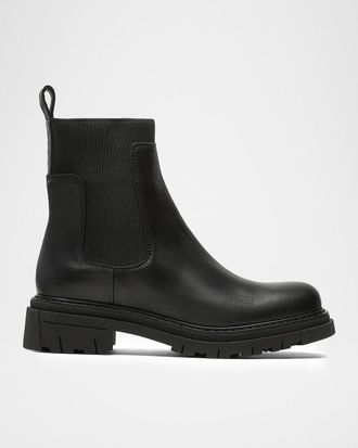 La Canadienne Darren Leather Extended-Elastic Chelsea Boots