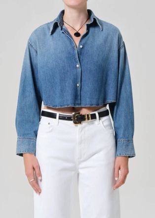 Citizens Of Humanity Ana Cropped Shirt In Somerset
