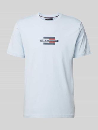 Tommy Hilfiger Regular Fit T-Shirt aus reiner Baumwolle in Hellblau, Gr&ouml;&szlig;e S