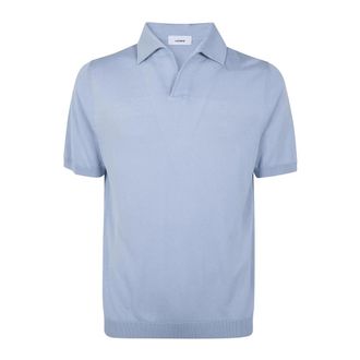 Lardini Polo met korte mouwen van gebreide stof - Heren - Polos - Blauw - M - Tops