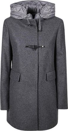 Fay Toggle Coat Db Front Nylon - Dames - Mantel - Grijs - XS - Nylon - Jassen