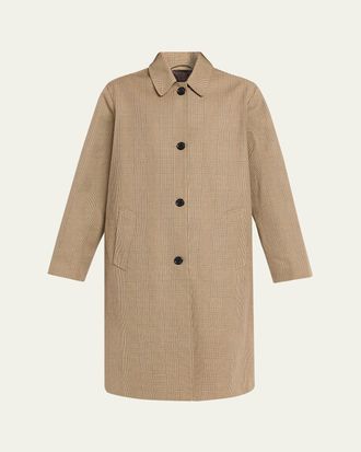 Nili Lotan Watson Check Cotton Duster Coat