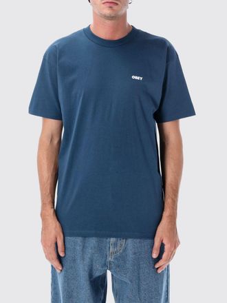 Obey T-shirt in cotone a girocollo con stampa Skull e logo a contrasto