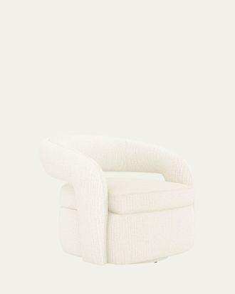 Interlude Home Targa Tweed Swivel Chair