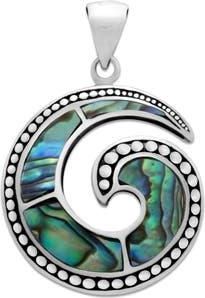 Samuel B. Sterling Silver Swirl Pendant in Green And Blue at Nordstrom Rack