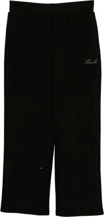 Karl Lagerfeld logo-embossed trousers - Black