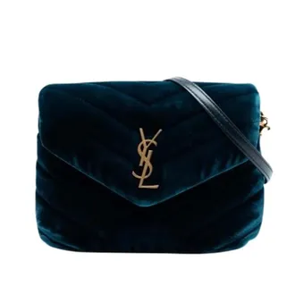 Saint Laurent Pre-owned Cross Body Bags, female, Blue, Size: ONE SIZE Pre-owned Loulou Shoulder Bag