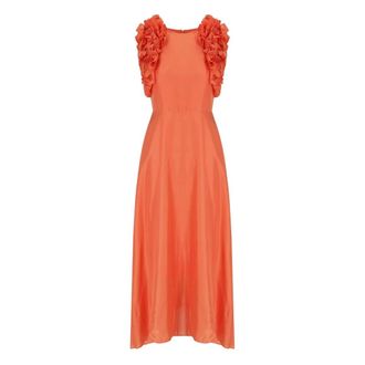 Essentiel Dames, Jurken, Oranje, Maat: S Zijde