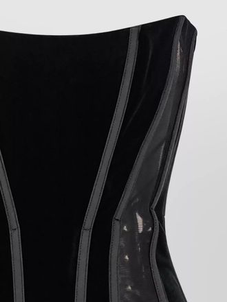 Elisabetta Franchi velvet strapless mini dress
