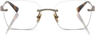 Vogue Eyewear 53mm Square Optical Glasses in Lite Brown at Nordstrom