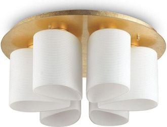 Ideal Lux Ideal Lux Daisy - L&aacute;mpara De Techo Empotrada De 6 Luces Para Interior Dorado, E27