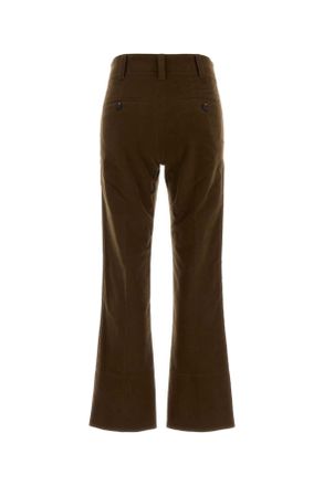 Brunello Cucinelli Cotton-Blend Trousers - Brown