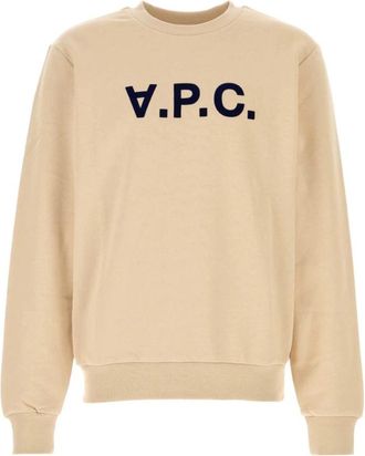 A.P.C. Beige Katoenen Sweatshirt - Heren - Sweatshirts - Beige - XS - Katoen - Hoodies & sweatvesten
