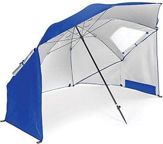 OEM Sombrillas De Playa, Parasol De Jard&iacute;n, Protecci&oacute;n Uv Upf 50, Plegable E Inclinable, Ligera Y F&aacute;cil De Transportar, 240 Cm, Azul, F&aacute;cil De Plegar