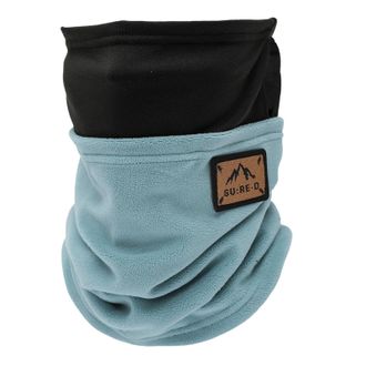 Generic Ladies Snood Men & Women Snood Ladies Fluffy Neck Warmer Snoods Fleece Lined Scarf Winter Thickened Knitted Muffler Windproof Thermal for Skiing, Moto