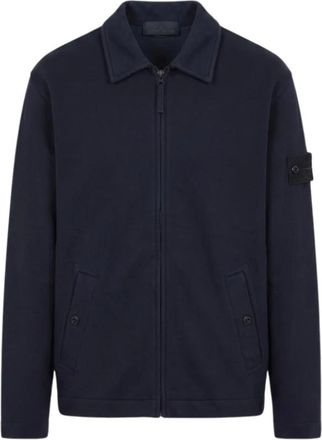 Stone Island Heren, Sweatshirts & Hoodies, Blauw, Maat: S Katoen