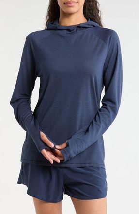 Smartwool Active Mesh Hoodie in Nightfall Deep Navy at Nordstrom, Size X-Small