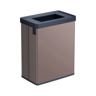 Dmora Dmora - Contenedor De Basura Longueuil, Cubo De La Basura, Papelera Para Recogida Selectiva De Residuos, Gabinete De Basura, 44x27 H69 Cm, Marr&oacute;n