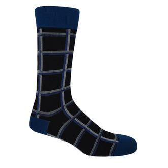 Peper Harow Check Mens Socks - Black