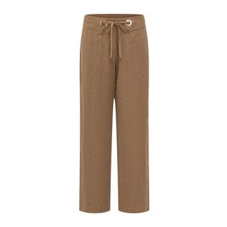 BA&SH Pavana Broek - Dames - Straight fit broeken - Bruin - M - Broeken