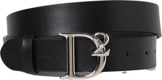Dsquared2 Elegante Dames Riem - Belt D2 - Dames - Riemen - Zwart - 70 CM - Leer - Accessoires