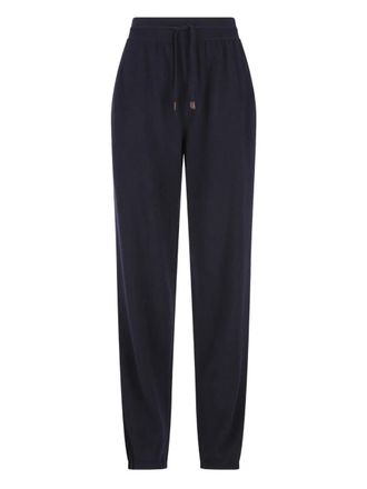 Loro Piana Merano drawstring elasticated-waistband track pants - Blauw