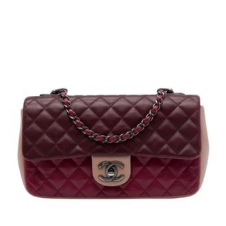Chanel Pre-owned Quilted Flap Shoulder Bag - Dames - Pre-owned - Rood - Maat: ONE Size Leer