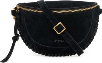 Isabel Marant Isabel Marant, Cross Body Bags, female, Black, Size: ONE SIZE Black Suede Bum Bag with Adjustable Strap