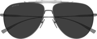 Gucci Sunglasses Gg2064 S 001 Ruthenium/Grey Men