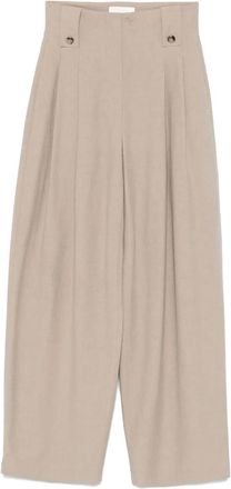 Nanushka Pantaloni a gamba ampia con pieghe - Grigio