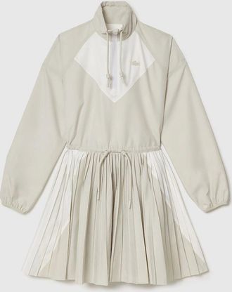 Lacoste Womens Long Sleeve Colour-Block Dress - Grey - Size: 12