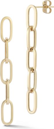 Ember Fine Jewelry 14K Gold Paperclip Link Drop Earrings