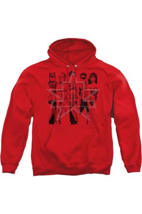 Gildan Justice League of America Five Stars Adult Pull Over Hoodie / Hooded Sweatshirt