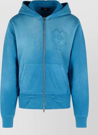 Amiri cotton hoodie long sleeves kangaroo pocket