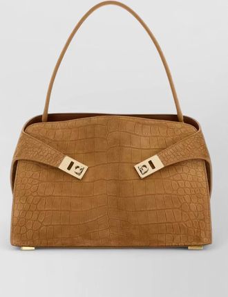 Ferragamo suede hug soft shoulder bag medium