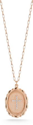 Glaze Jewelry Sterling Silver Oval Cross Necklace