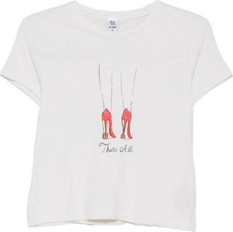 Re/Done Graphic T-Shirt - Dames - T-shirts - Wit - S - Katoen - Tops