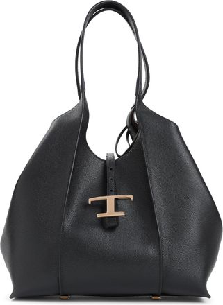 Tod's Black Grained Leather Bag-Donna