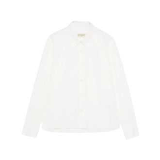 Roy Rogers Overhemden, Dames, Wit, S, Katoen, Camicia in popeline di cotone