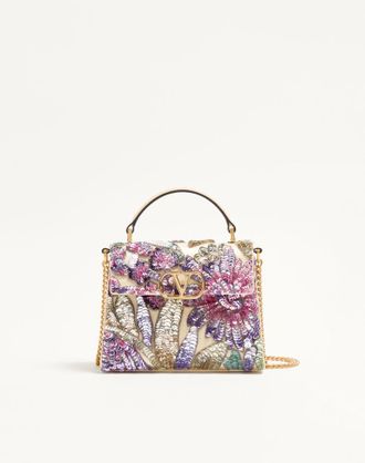 Valentino Garavani Valentino Garavani VSling Embroidered Mini Handbag Woman MULTICOLOUR/BUTTER UNI