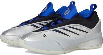 adidas Dame 9 Basketball Shoes Basketball Shoes Silver Metallic/Black/Lucid Blue : Mens 11 - Womens 12 Medium