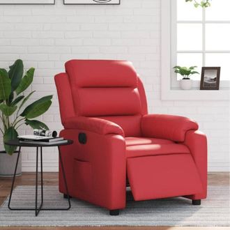 vidaXL Vidaxl - Sill&oacute;n Reclinable El&eacute;ctrico De Cuero Sint&eacute;tico Rojo