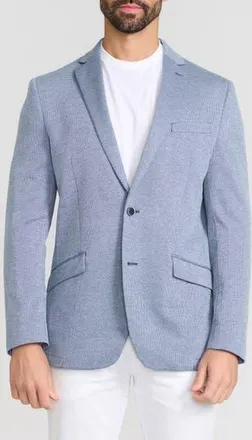 The Savile Row Company Textured Neat Knit Sport Coat in Blue at Nordstrom Rack, Size 38Regular