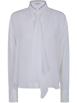 Brunello Cucinelli Shirt Silk Ribbon Silky