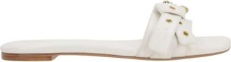 Chlo&eacute; Mae Slide - Dames - Sandalen - Wit - 38 1/2 EU - Leer - Schoenen