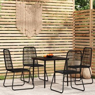 vidaXL Furniture Limited - Juego De Comedor De Jard&iacute;n 5 Piezas Negro